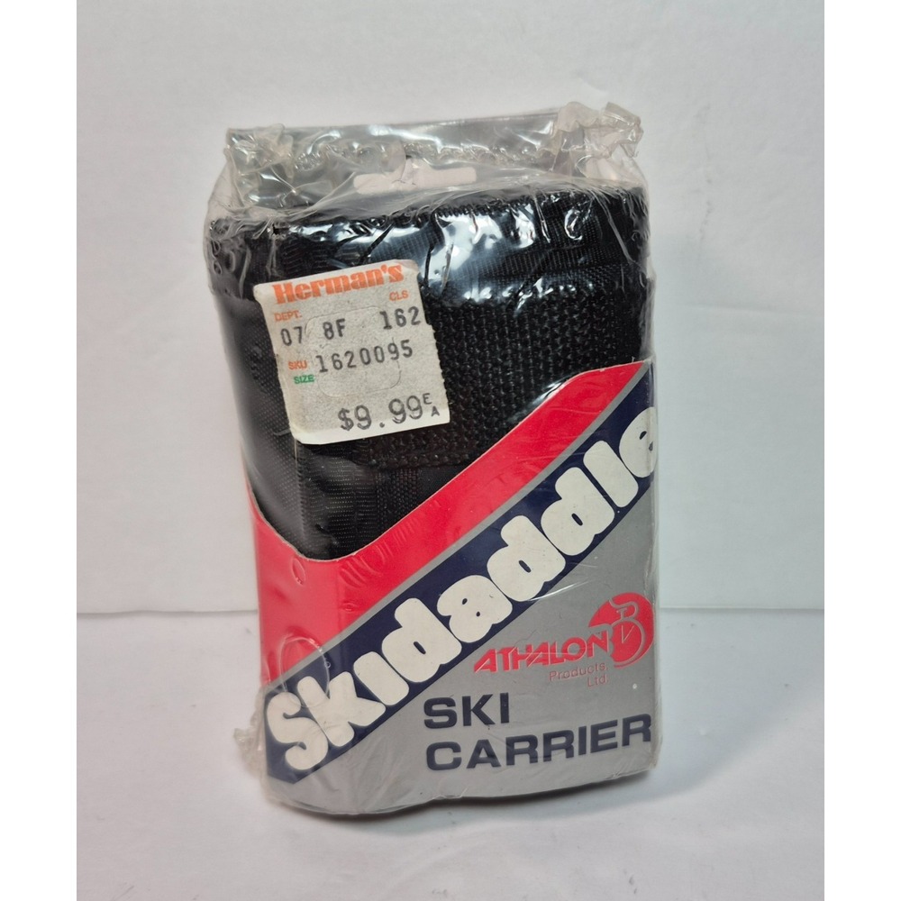 Vintage Athalon Skidaddle Ski and Pole Carrier Black One Hand Carry Strap